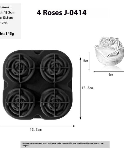 Creative Skull Rose Silicone Ice Grid Mold