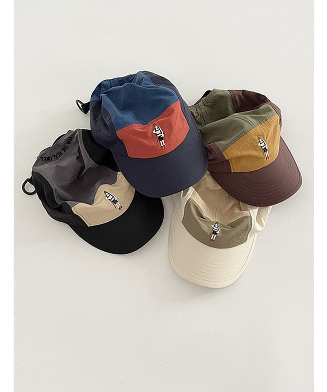 American Style Retro Fashion Brand Contrast Color Fast-drying Five-piece Hat