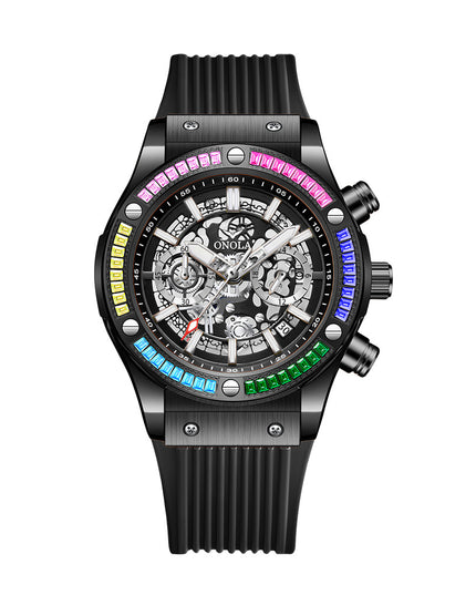 Men's Fashionable All-match Waterproof Multi-functional Quartz Watch