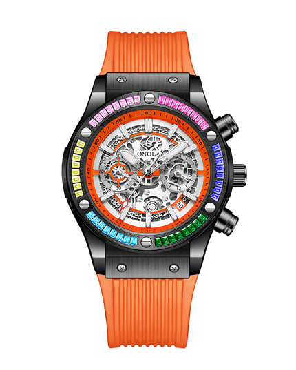 Men's Fashionable All-match Waterproof Multi-functional Quartz Watch