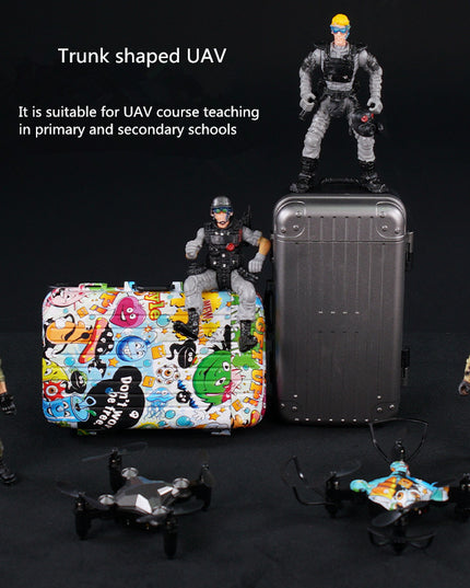 New Luggage Box Storage Box Folding Mini UAV Aerial Photography Remote Control Four Axis Children's Toys Drone