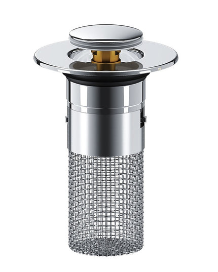 Long Pop-Up Sink Drains Filter Bathroom Press Bounce Basin Plug Stopper Wash Basin Hair Catcher Sink Strainer Kitchen Supplies