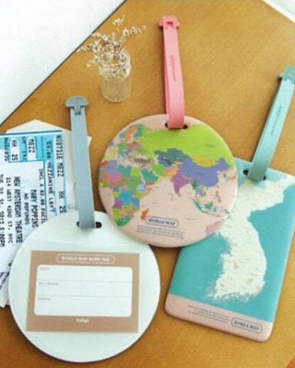 Luggage tag suitcase strap travel label boarding pass suitcase packing with cartoon tag tag shipping card