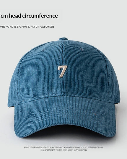 Mens Wide-Brim Corduroy Baseball Cap Stylish And Versatile