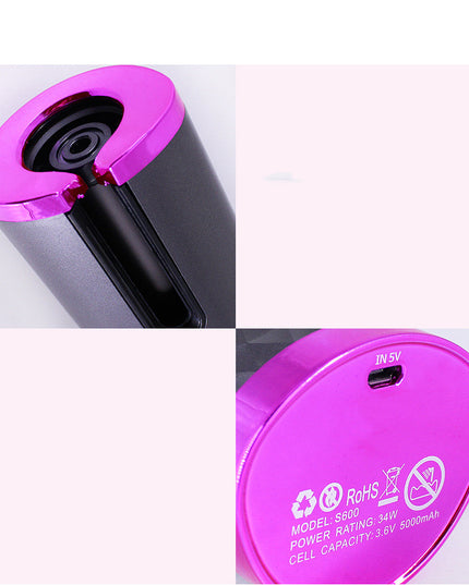 Rechargeable Automatic Hair Curler Women Portable Hair Curling Iron LCD Display Ceramic Curly Rotating Curling Wave Styer