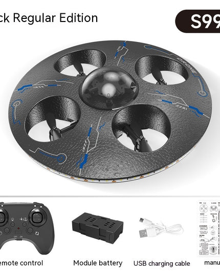 Remote Control Flying Saucer Drop-resistant Luminous Children UAV Toy