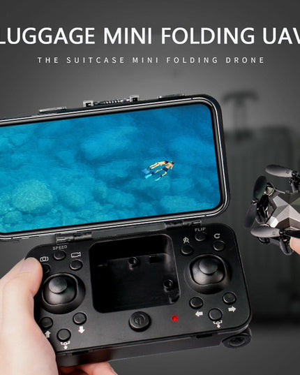 New Luggage Box Storage Box Folding Mini UAV Aerial Photography Remote Control Four Axis Children's Toys Drone