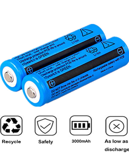 50&100pcs  Battery 3.7V Rechargerable Li-ion 3000mAh 18650 Batteries For Torch Flashlight Laser Headlamp