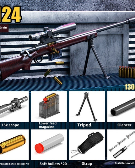 M24 Shell Throwing Sniper Soft Bullet Gun Chameleon Simulation Model Sniper Rifle Toy