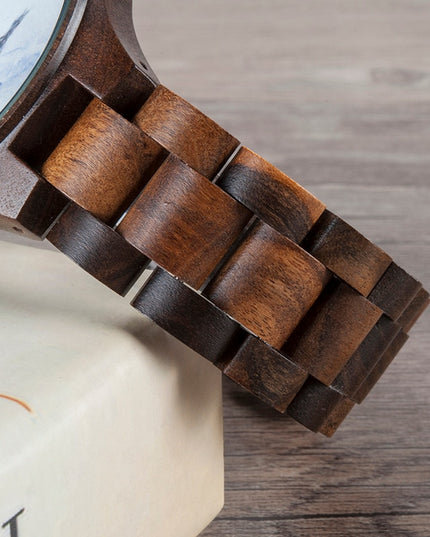 Wooden watch literary men's watch