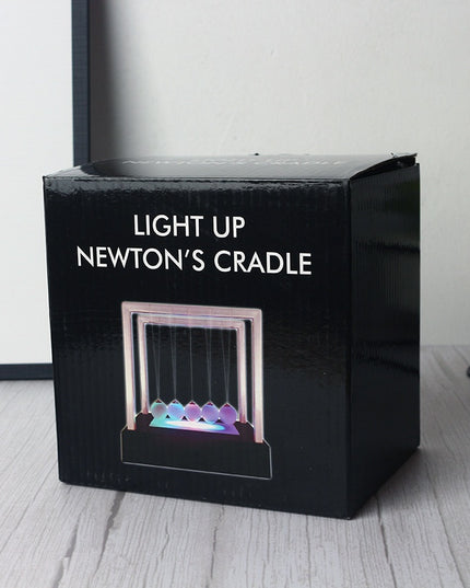 Newtons Cradle LED Light Up Kinetic Energy Home Office Science Toys Home Decor