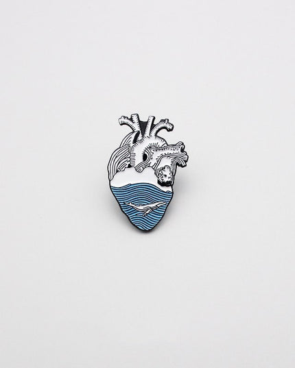 Cartoon Surfing Japanese Badge Pack Pin