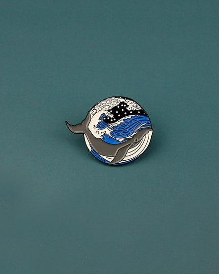 Cartoon Surfing Japanese Badge Pack Pin