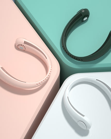 Leafless Hanging Neck Fan Usb Charging Lazy Silent  Fan