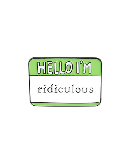 Funny Dialog Enamel Pins Humor Label Cute Brooch Clothes Lapel Pins Cartoon Accessories