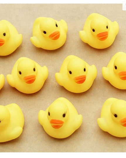 Little Yellow Duck, Baby Playing In Water, Swimming, Squeeze Toy, Playing Duck
