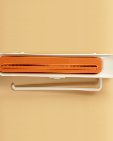 3 In1 Food Keeper Wrap Dispenser Storage Hang Holder Multifunctional Cling Film Cutter Slide Home Kitchen Gadgets