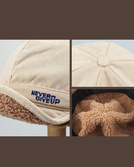 Internet Celebrity Ins Cashmere Thick Warm Duck Tongue Earflaps Cap