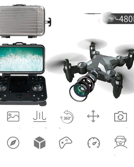 New Luggage Box Storage Box Folding Mini UAV Aerial Photography Remote Control Four Axis Children's Toys Drone