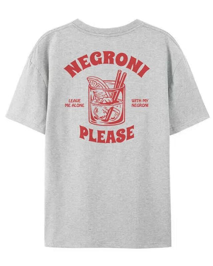 Negroni Please Graphic T-Shirts Vintage Streetwear Women Cut