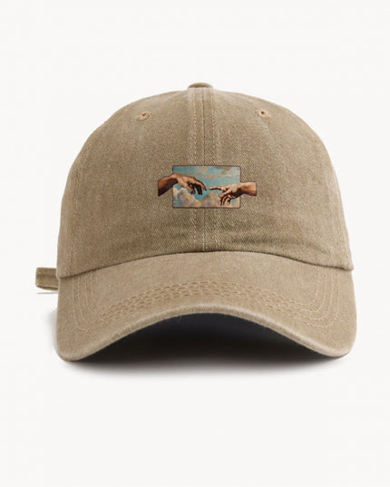 Water-washed Vintage Baseball Cap With A Wide Brim