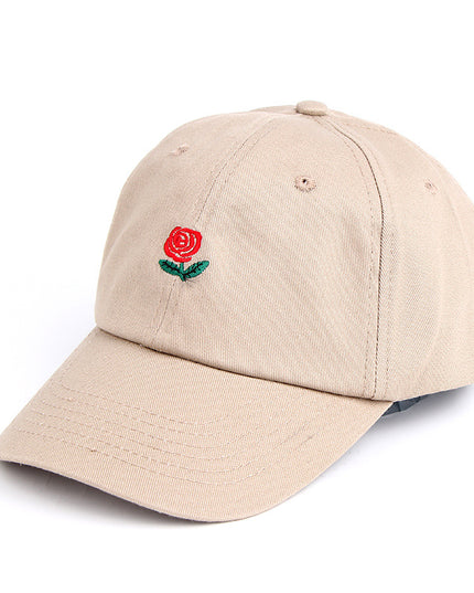 Rose Embroidered Hat Sunscreen Korean Casual Sun Hat