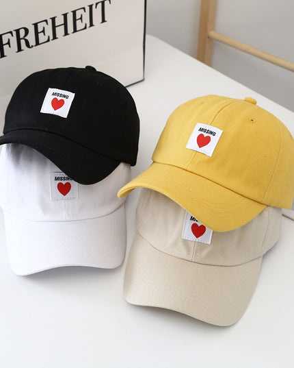 Fashion Love Patch Curved Brim Baseball Hat