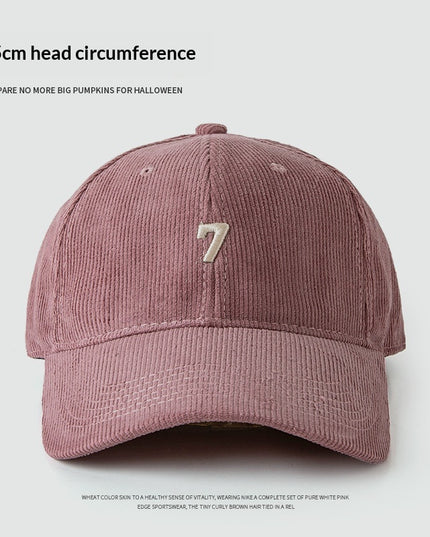 Mens Wide-Brim Corduroy Baseball Cap Stylish And Versatile
