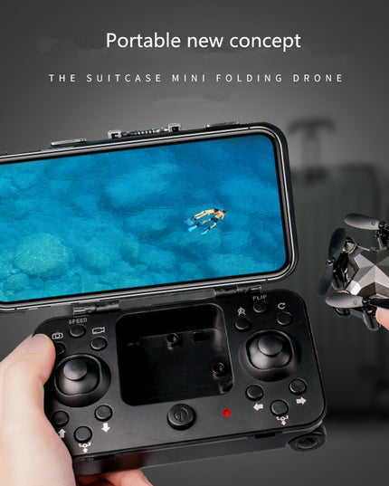 New Luggage Box Storage Box Folding Mini UAV Aerial Photography Remote Control Four Axis Children's Toys Drone