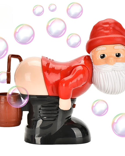 Electric Santa Claus Bubbles Machine Blowing Bubbles Music Light Entertainment Toy Prank Funny Ornament Christmas Gifts Christmas Decorations