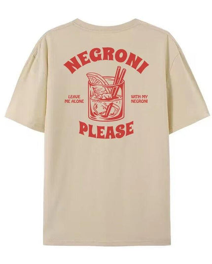 Negroni Please Graphic T-Shirts Vintage Streetwear Women Cut