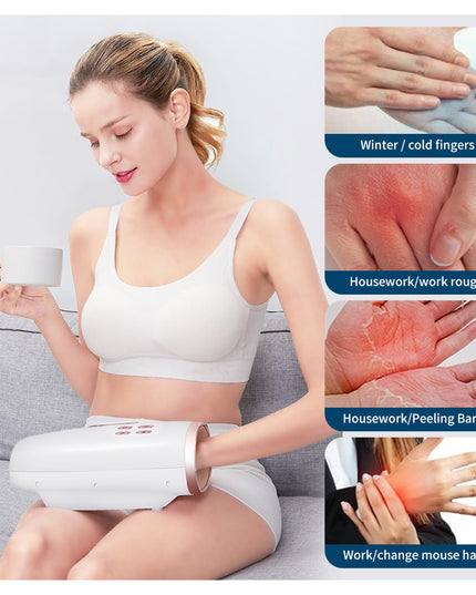 Viral Portable Hand Massager With Heat Air Compression Relief For Hand Pain