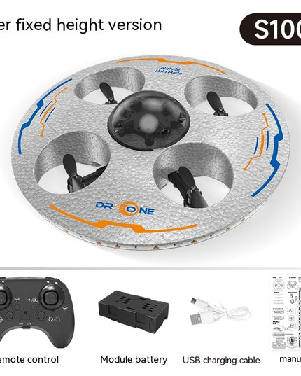 Remote Control Flying Saucer Drop-resistant Luminous Children UAV Toy