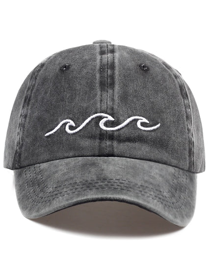 Wavy Embroidery Baseball Hat
