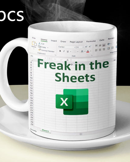 Household Spreadsheet Excel Coffee Cup