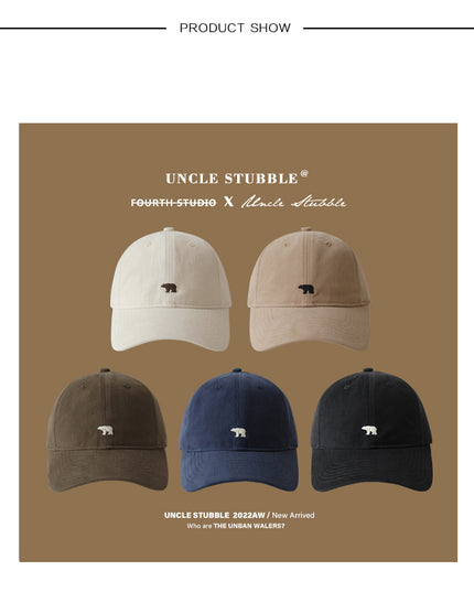 Cotton Wide Brim Face-looking A Little Retro Peaked Cap