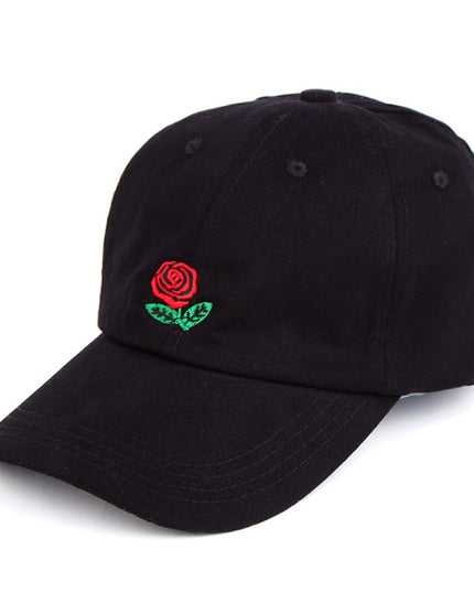 Rose Embroidered Hat Sunscreen Korean Casual Sun Hat