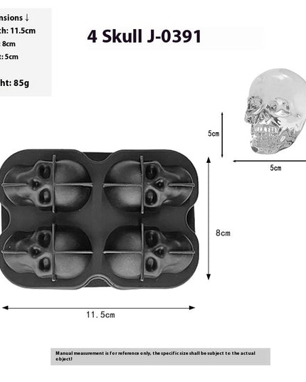 Creative Skull Rose Silicone Ice Grid Mold