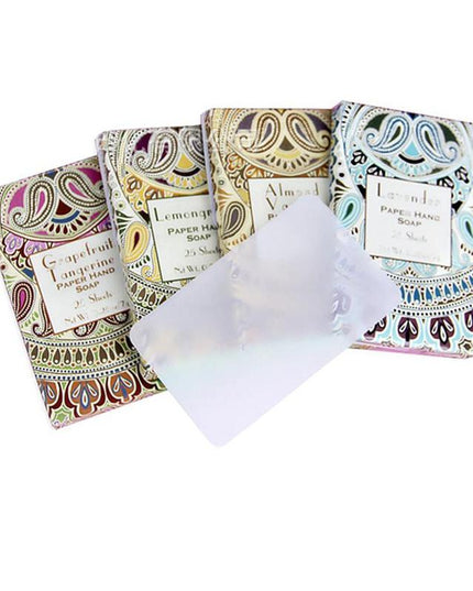 Instant paper soap tablets