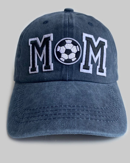 Retro Simple Football Mom Letter Embroidered Baseball Cap