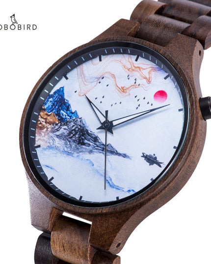 Wooden watch literary men's watch