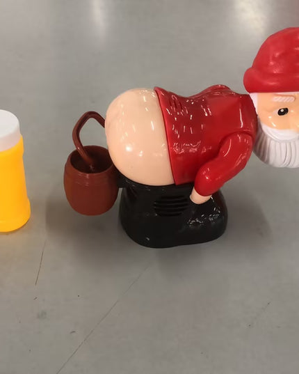 Electric Santa Claus Bubbles Machine Blowing Bubbles Music Light Entertainment Toy Prank Funny Ornament Christmas Gifts Christmas Decorations