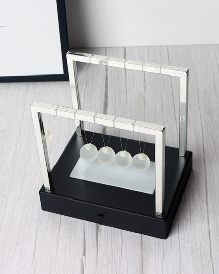 Newtons Cradle LED Light Up Kinetic Energy Home Office Science Toys Home Decor