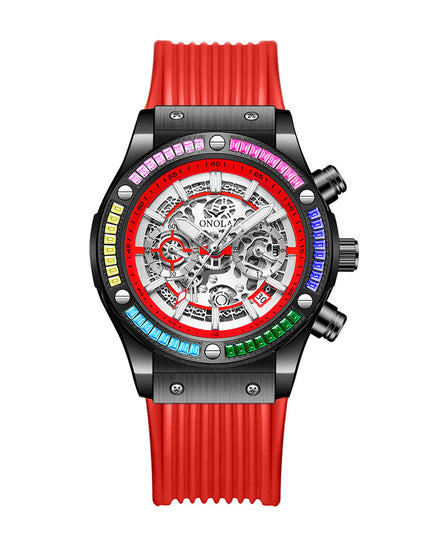 Men's Fashionable All-match Waterproof Multi-functional Quartz Watch