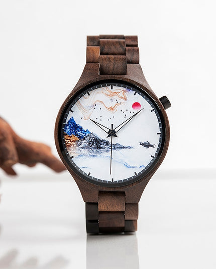 Wooden watch literary men's watch