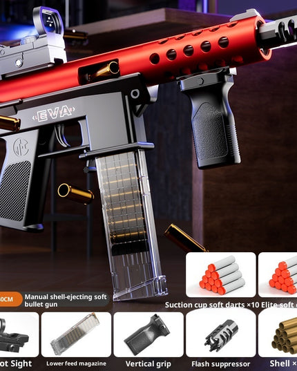 TEC-9 Soft Bullet Gun Manual Shell Throwing Submachine Gun Model