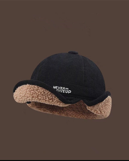 Internet Celebrity Ins Cashmere Thick Warm Duck Tongue Earflaps Cap