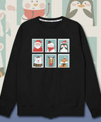 Plus velvet round neck black A