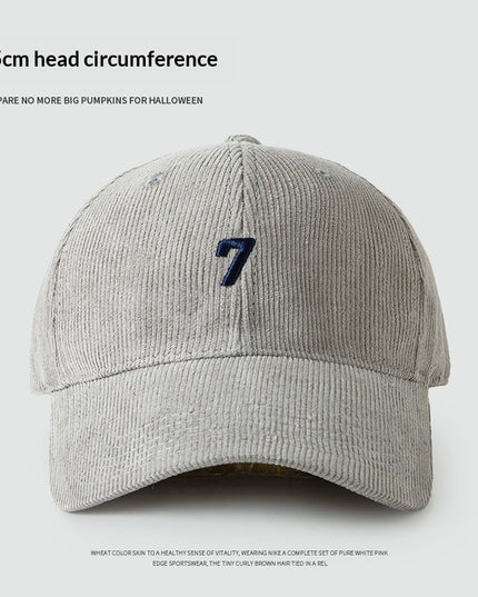 Mens Wide-Brim Corduroy Baseball Cap Stylish And Versatile