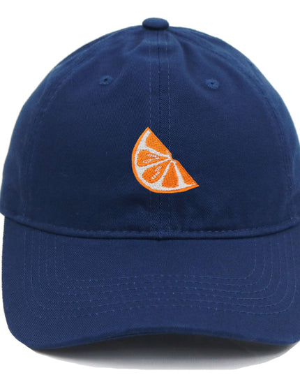 Orange Embroidered Baseball Cap Women's Cotton Soft Top